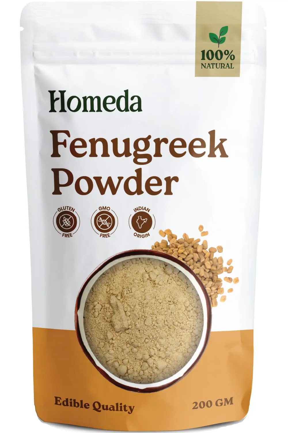 Homeda Methi Powder for Hair Growth & Eating (200g) Organic Fenugreek Seeds Powder